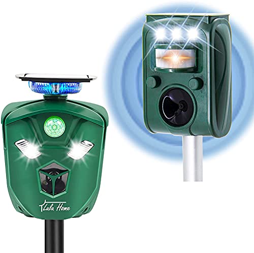 Anti taupe a ultra son + détecteur de mouvement avec flash lumineux (solaire ou USB)