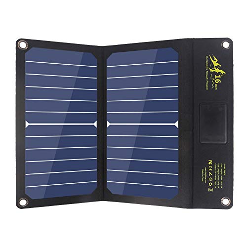 BigBlue 16W Ultra Léger Chargeur Solaire Portable, 2 USB Ports (5V/2.4A Chacun)